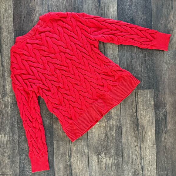 Philosophy Womens Size Medium Cable Knit Apple Red Sweater Brand New with Tags - Picture 3 of 6